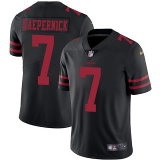 cheap nfl apparel free shipping 49ers #7 Colin Kaepernick Black ...
