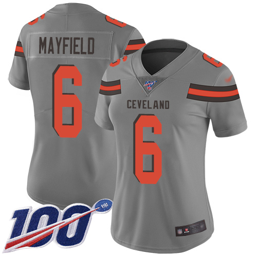 cheap nfl jerseys made in usa Women’s Cleveland Browns #6 ...