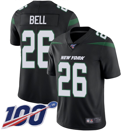 cheap nfl jerseys youth Jets 26 Le\’Veon Bell Black Alternate Men\’s Stitched 100th Season