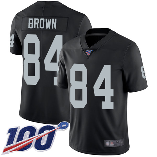 wholesale nfl jerseys Youth Oakland Raiders #84 Antonio Brown Black Team Color Stitched 100th ...